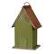 Glitzhome® 11.25" Vintage Green Distressed Wood Decorative Garden Birdhouse